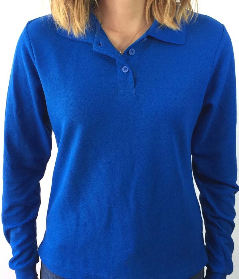polera piqué mujer manga larga
