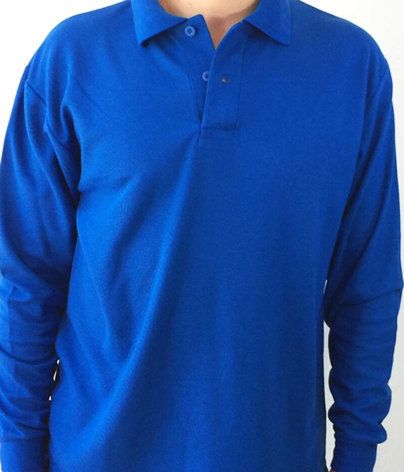 Polera piqué manga larga hombre