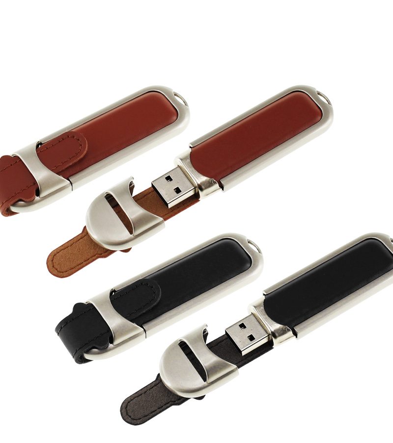 Pendrive 64GB de Metal y Cuero